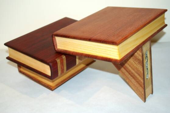 book made out of wood